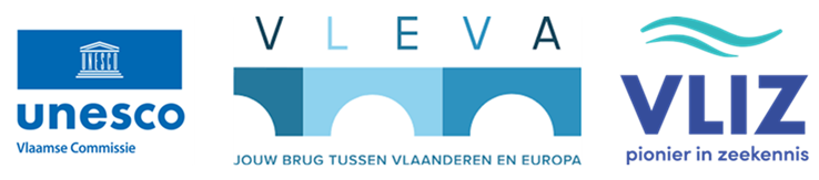 Logo's Unesco Vlaamse Commissie, VLEVA, VLIZ