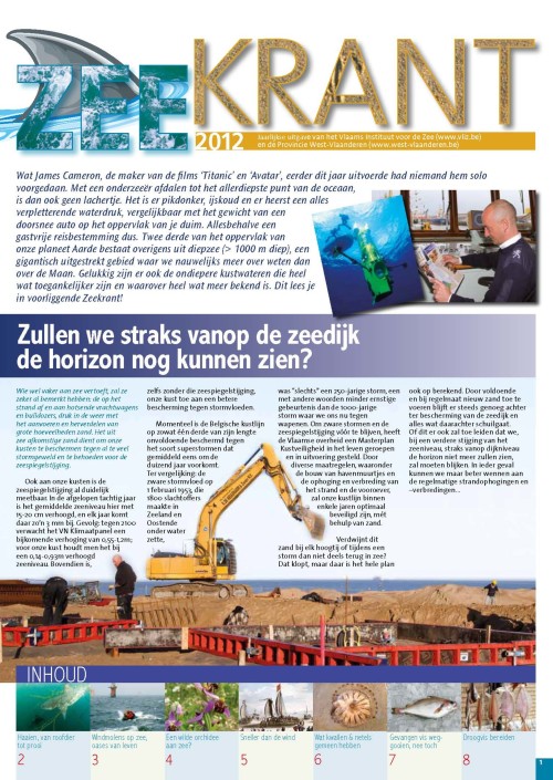 Zeekrant 2012: jaarlijkse uitgave van het Vlaams Instituut voor de Zee en de Provincie West-Vlaanderen