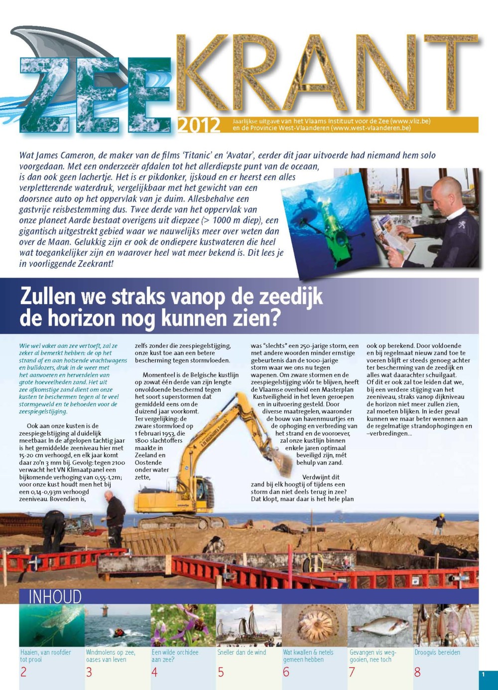 Zeekrant 2012: jaarlijkse uitgave van het Vlaams Instituut voor de Zee en de Provincie West-Vlaanderen
