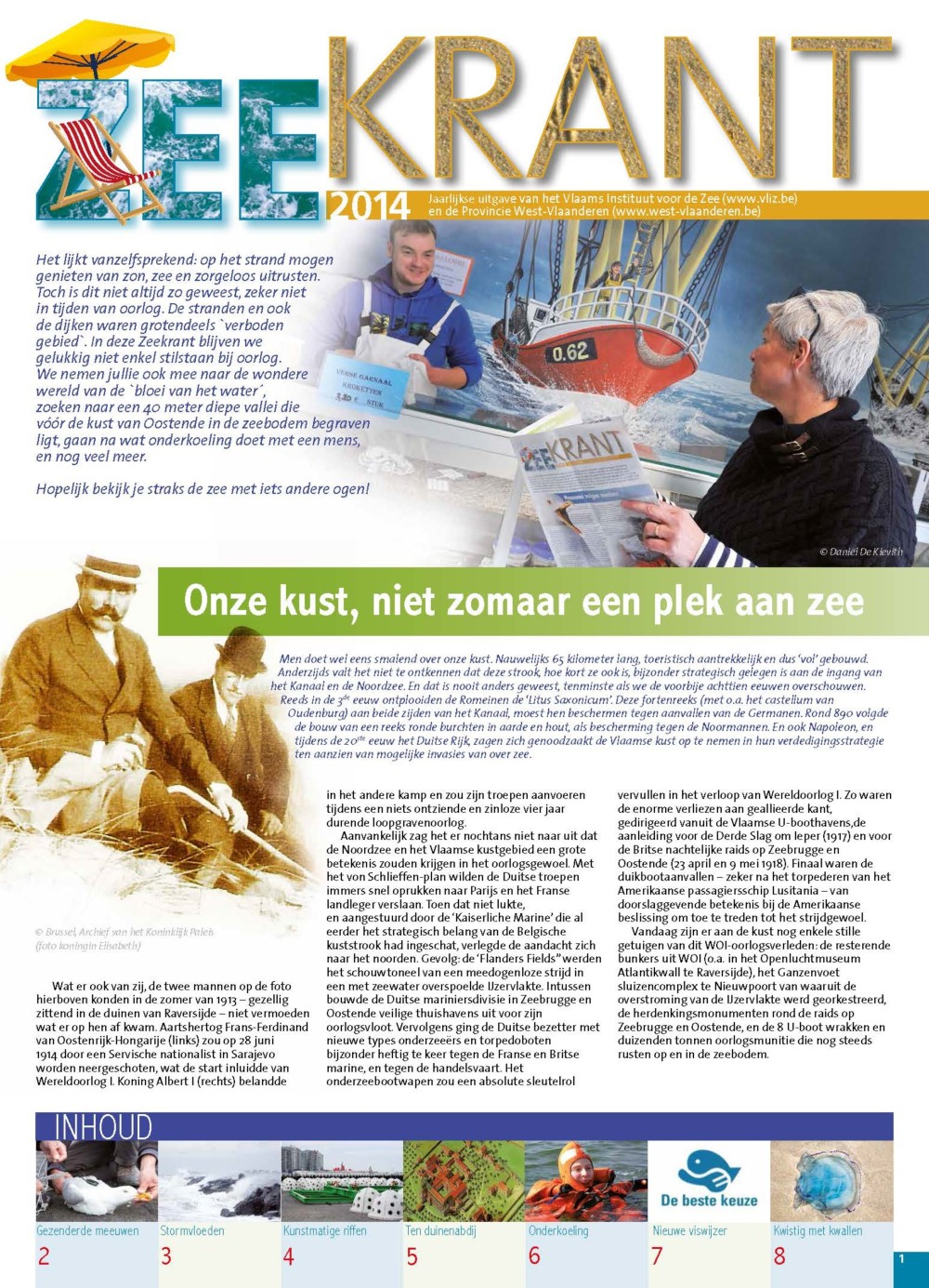 Zeekrant 2014: jaarlijkse uitgave van het Vlaams Instituut voor de Zee en de Provincie West-Vlaanderen