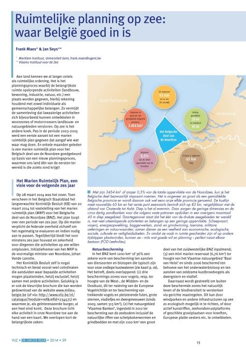 Ruimtelijke planning op zee: waar België goed in is
