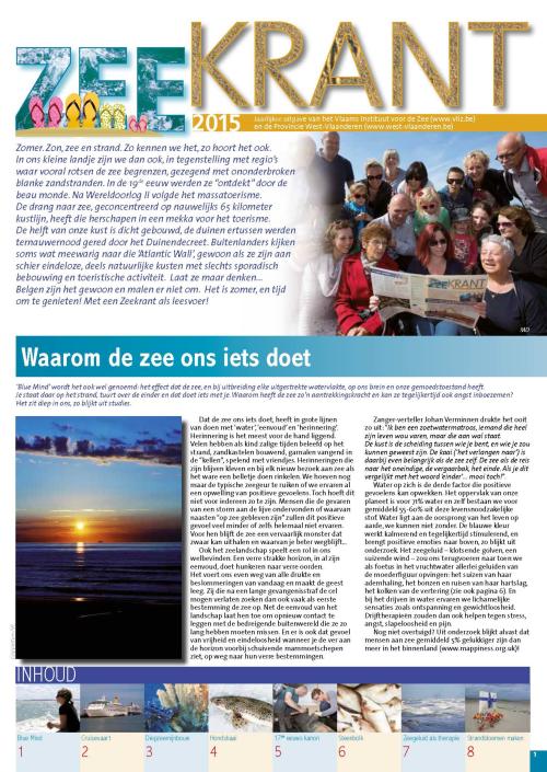 Zeekrant 2015: jaarlijkse uitgave van het Vlaams Instituut voor de Zee en de Provincie West-Vlaanderen