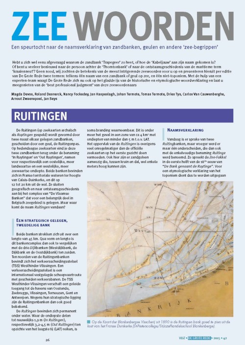 Zeewoorden: een speurtocht naar de naamsverklaring van zandbanken, geulen en andere 'zee-begrippen'. Ruitingen; Pieterman