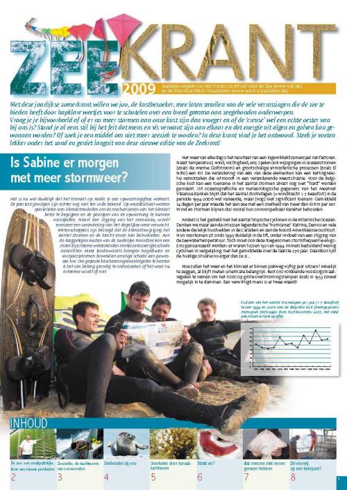 Zeekrant 2009: jaarlijkse uitgave van het Vlaams Instituut voor de Zee en de Provincie West-Vlaanderen