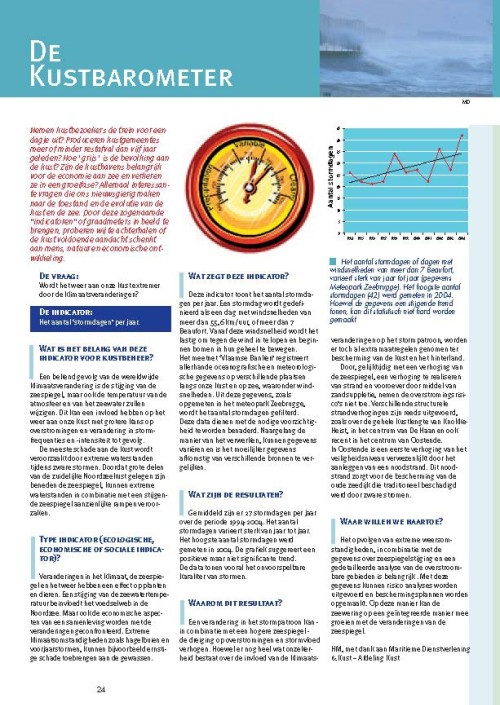 De kustbarometer: het aantal ‘stormdagen’ per jaar
