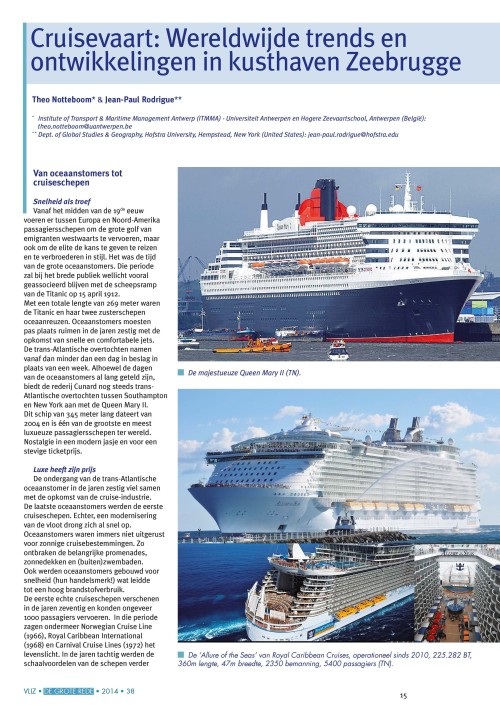 Cruisevaart: Wereldwijze trends en ontwikkelingen in kusthaven Zeebrugge