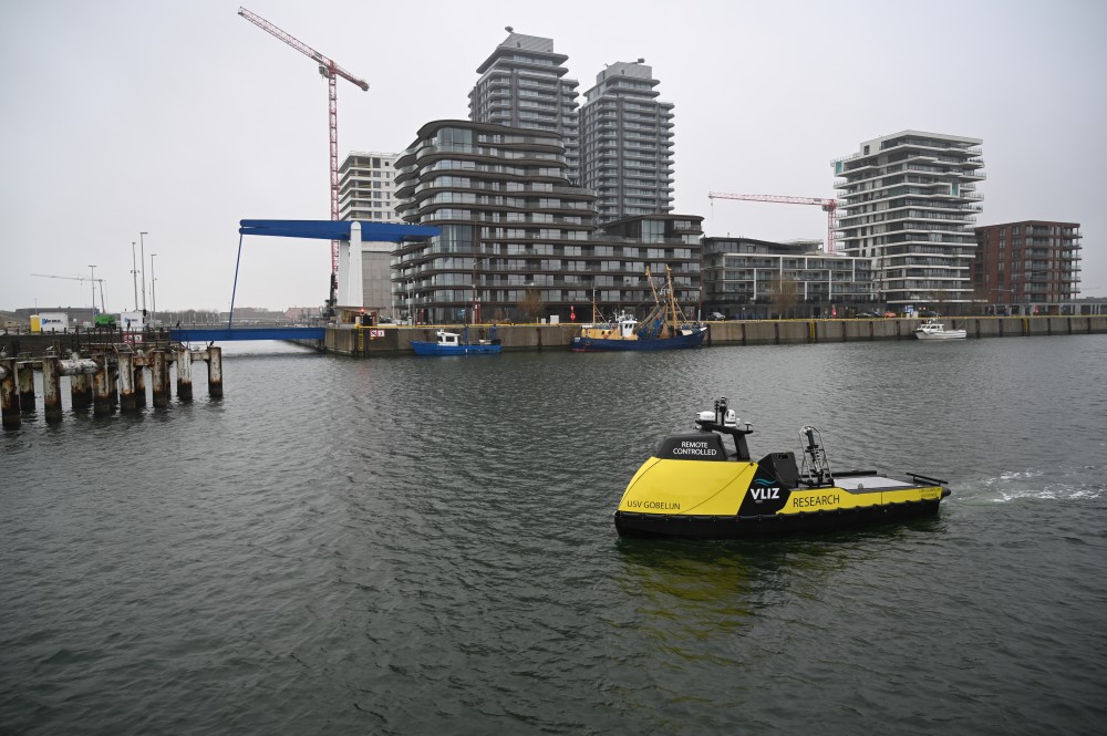 De USV Gobelijn in het Oostendse Visserijdok