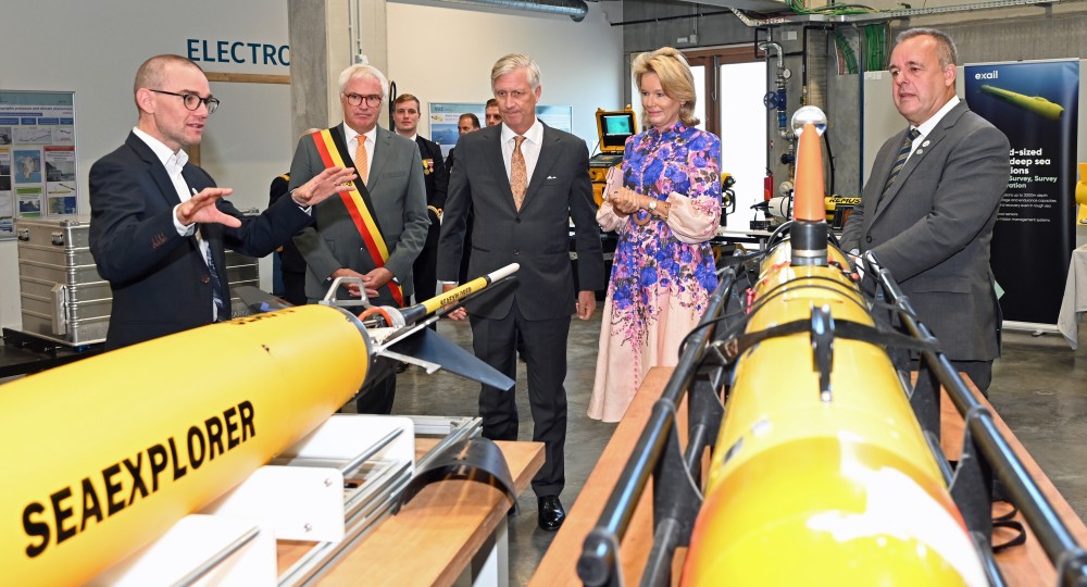 Koning Filip en Koningin Mathilde bezoeken het Vlaams Instituut voor de Zee 