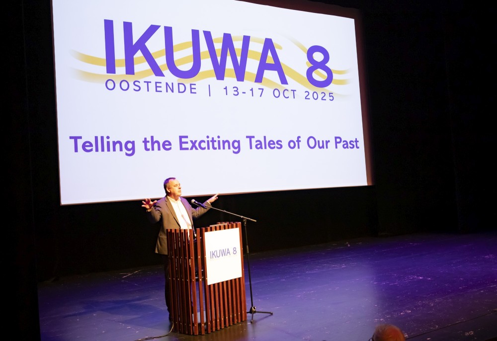 Jan Mees (VLIZ) tijdens openingssessie IKUWA8