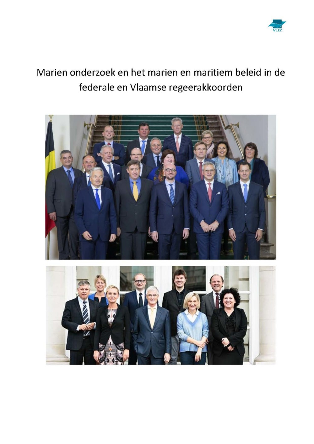 Marien onderzoek en het marien en maritiem beleid in het federaal en het Vlaams regeerakkoord