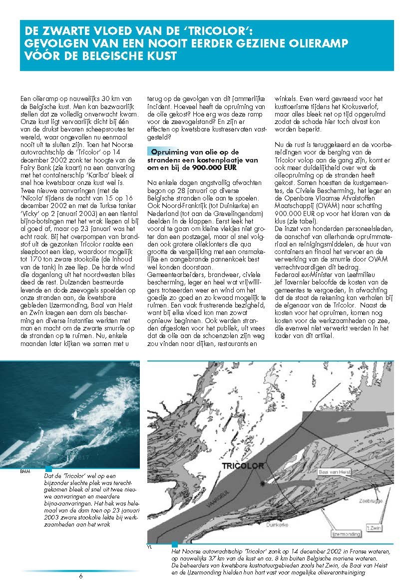 De zwarte vloed van de <i>Tricolor</i>: gevolgen van een nooit eerder geziene olieramp vóór de Belgische kust