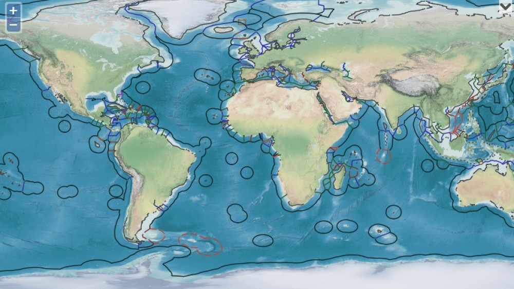 Nieuwe versie Marine Regions: wereldwijde geodatabase maritieme grenzen nu nog uitgebreider en nauwkeuriger 