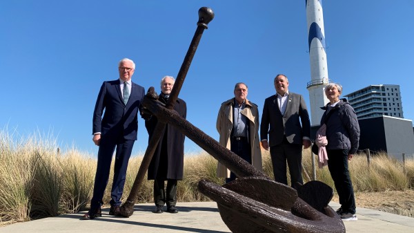 The Belgica anchor is given a place of honour at the Marine Station Ostend.
