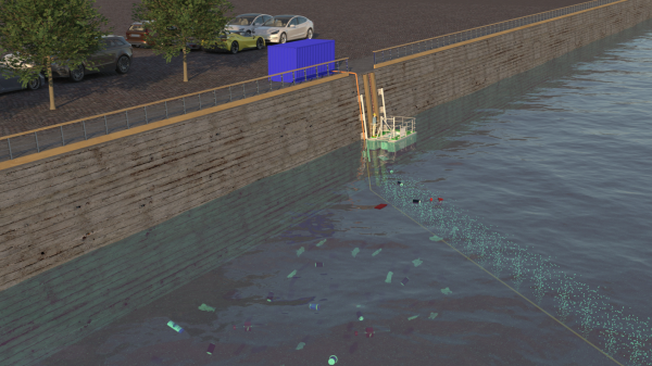 Simulatie inzet plastic catcher M.A.R.C. in IJzer
