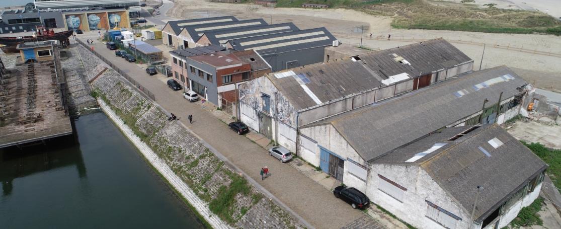 Dronebeeld van het Marien Station Oostende