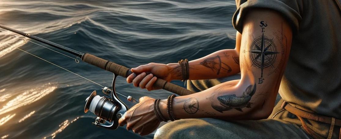 Visser met tattoo