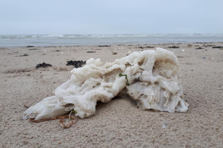 Paraffine op het strand