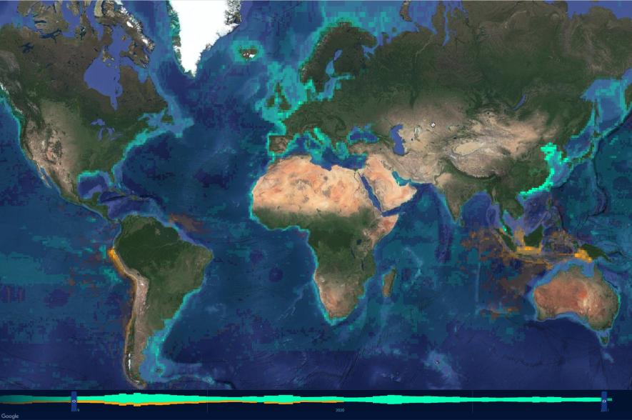 globale visserij-inspanning volgens AIS & VMS