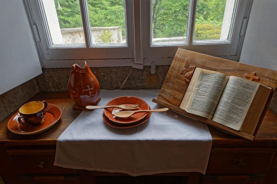 Kartuizercel in de Saint-Pierre de Chartreuse, Frankrijk