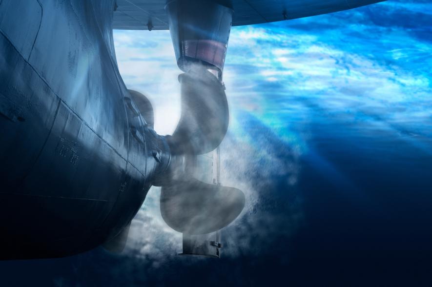 scheepspropeller onder water