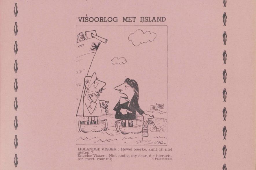 Spotprent uit Het Visserijblad van 1958